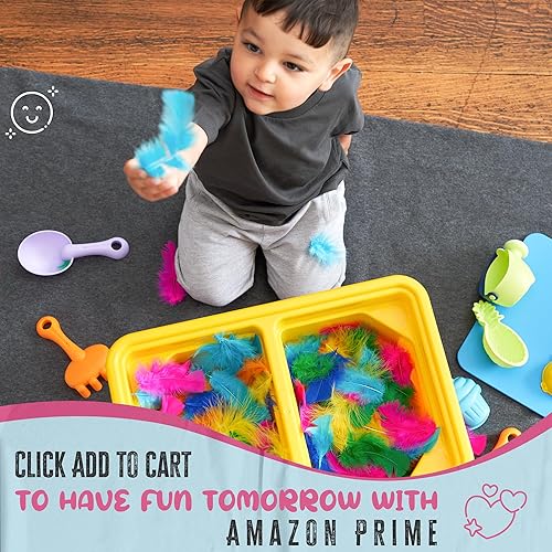 Miniatura 7 de Kraftex Mesa sensorial para niños pequeños. Úsalo como mesa de agua de arena para niños pequeños, mesa de arena o mesa de cubo sensorial. Mesa de