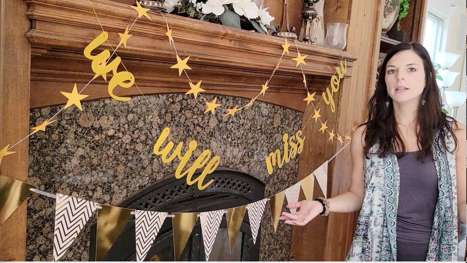 Outus Lot De 30 Bannières D'adieu « We Will Miss You Going Away » à Paillettes Pour Fête D'adieu 2025, Décorations Porte-bonheur Pour Collègue De Travail, Départ à La Retraite (doré