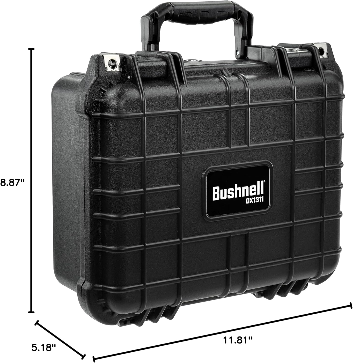 Bushnell 13.37 Inch Compact Waterproof Hard Gun Case For Handguns, Shock Proof, and TSA Ready (Black), BN00001-GUN