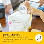 Medela Quick Clean Microwave Sterilizer Bags for Bottles and Breast Pump Parts, Reusable Up to 20 Times Per Bag, Food-Grade Material, Made Without BPA, Pack of 5