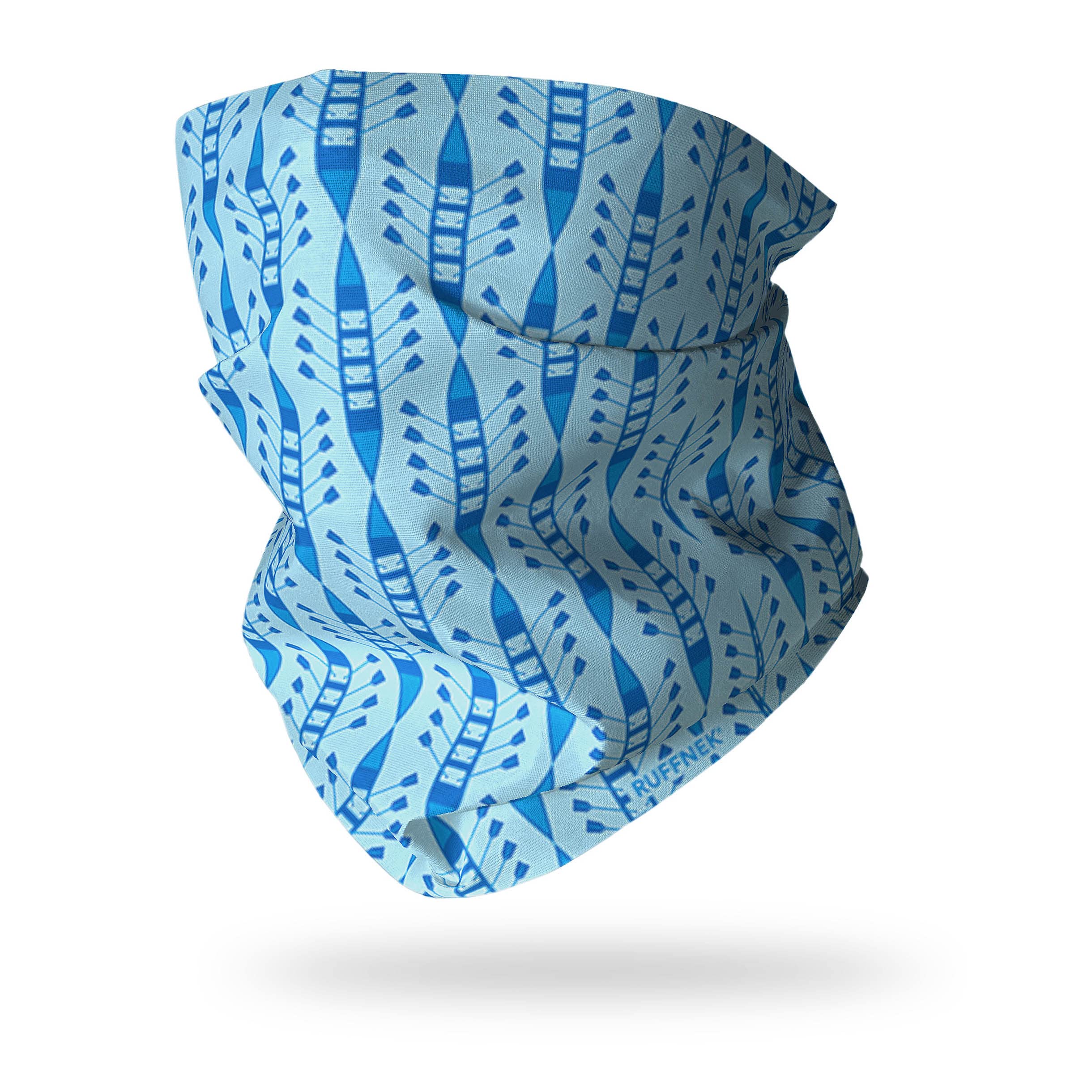Ruffnek Men's Blue Rowing Boats Snood Tube Scarf