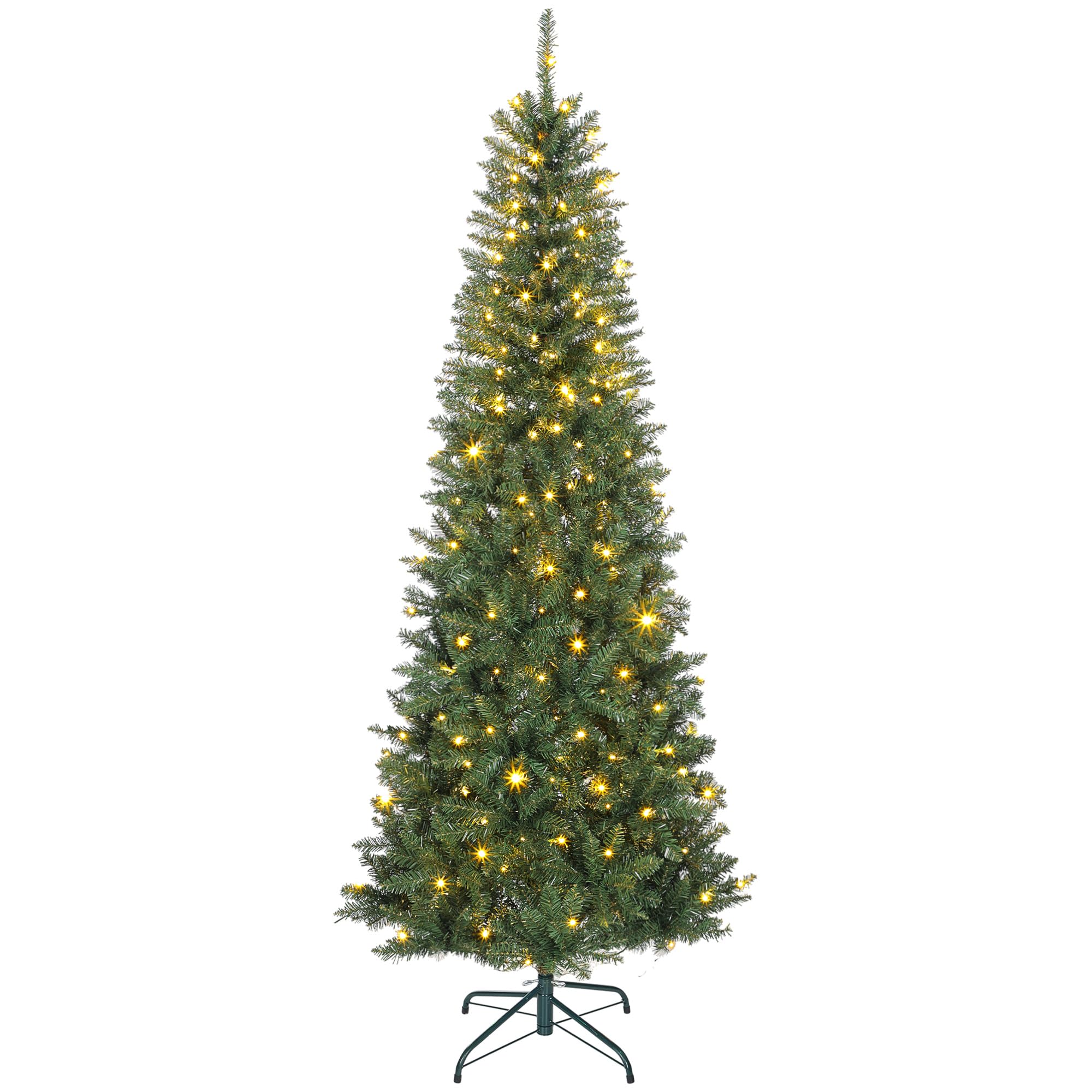 homcom sapin de noël artificiel 210 cm