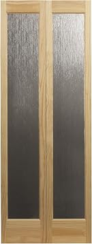 LTL Home Products 854720 Aspen Glass Bifold Interior Wood Door, 30" x 80", Unfinished Pine