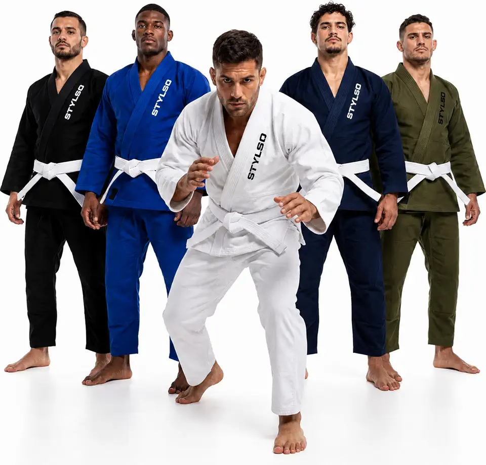 Bjj Gi para homens, sem cinto, quimono Brazilian Jiu Jitsu Gi com tecido pré-encolhido, treinamento aprovado pela IBJJF, sem cinto