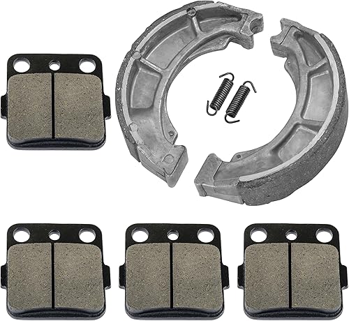 Miniatura 7 de Caltric Pastillas de freno delanteras y zapatas de freno traseras compatibles con Suzuki Lt-Z250 Quadsport 250 2004-2009