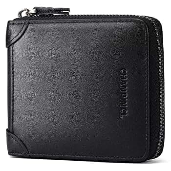 Wallet double compartment bag／black Amazon.com: CTM Leather Double Compartment Coin Purse Wallet