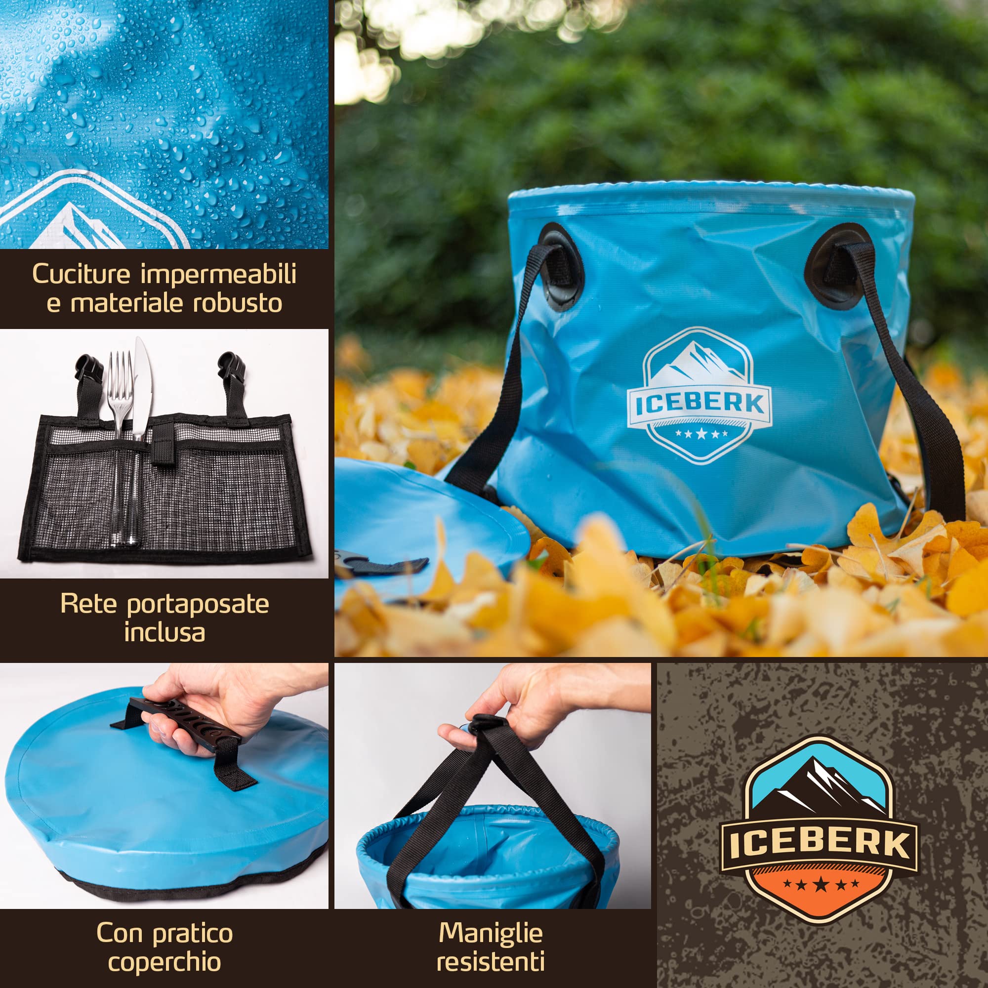 Secchiello da pesca portatile con cerniera borsa d... – Vicedeal