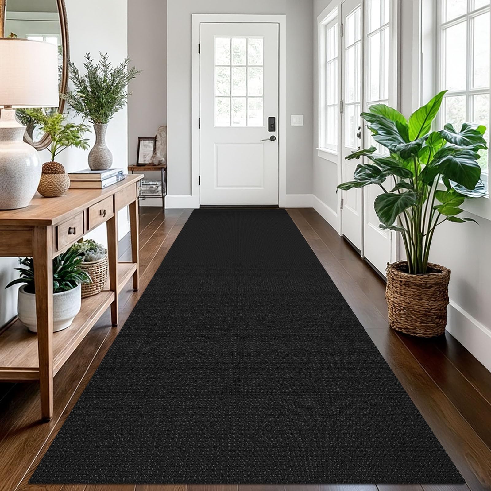 EARTHALL Runner Rug 3x12 Ft Washable Runners for Hallways Extra Long Woven Non Slip Entryway Runner Braided Kitchen Runner Indoor Outdoor Carpet