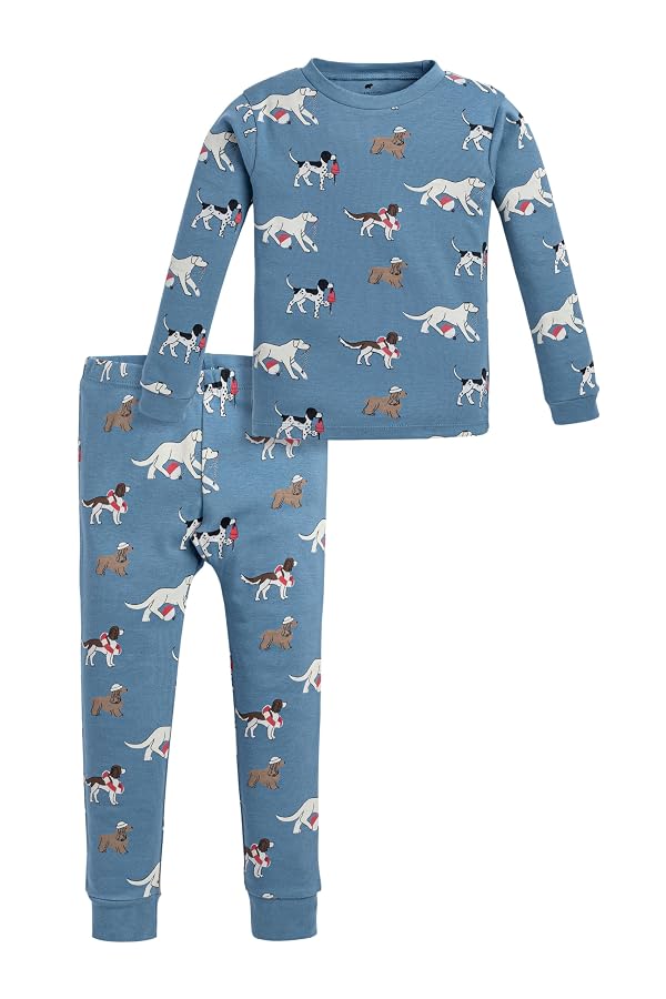 monica + andy Toddler Organic Two-Piece Pajama Set, Nantucket Pups, 8 by monica + andy - Used condition - US$15.95