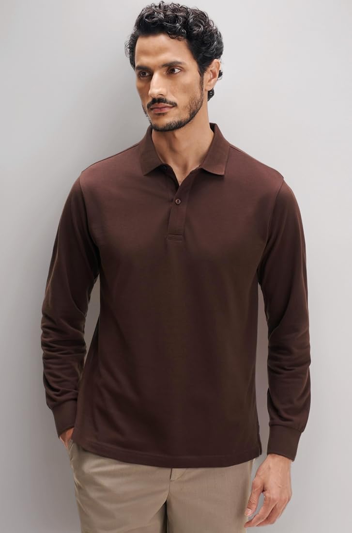 トップス MAN-TLE LongSleeve Polo sizeM XYXX Men's Solid Cotton Polo T-Shirt | Polo Neck Tshirts | Full