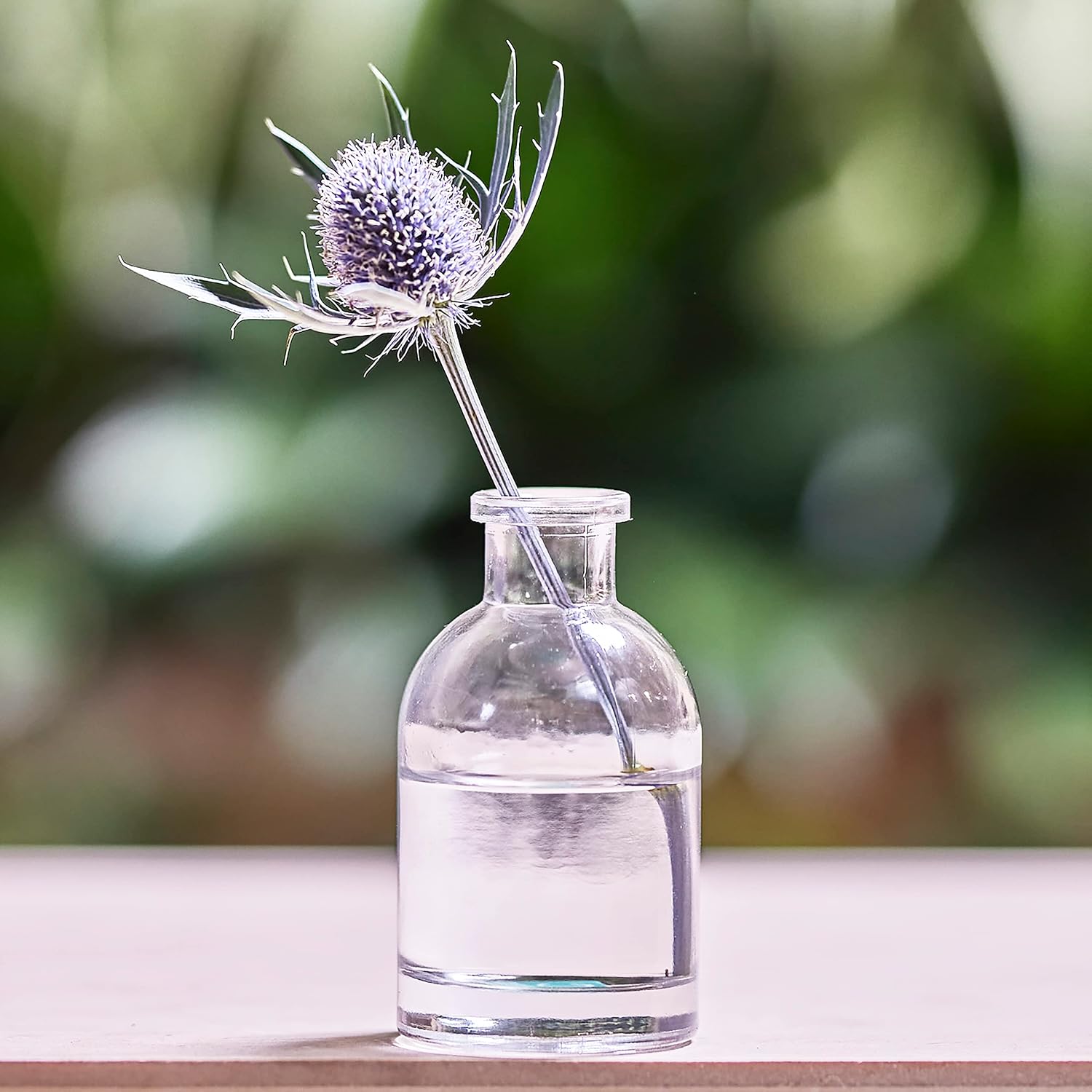CHIVE ‘Loft’ Small Mini Flower Vases - Clear Glass Bud Vases, Set of 10 - Cute Vintage Rustic Centerpieces for Wedding, Events & Home - Premium Quality, Designed to Last