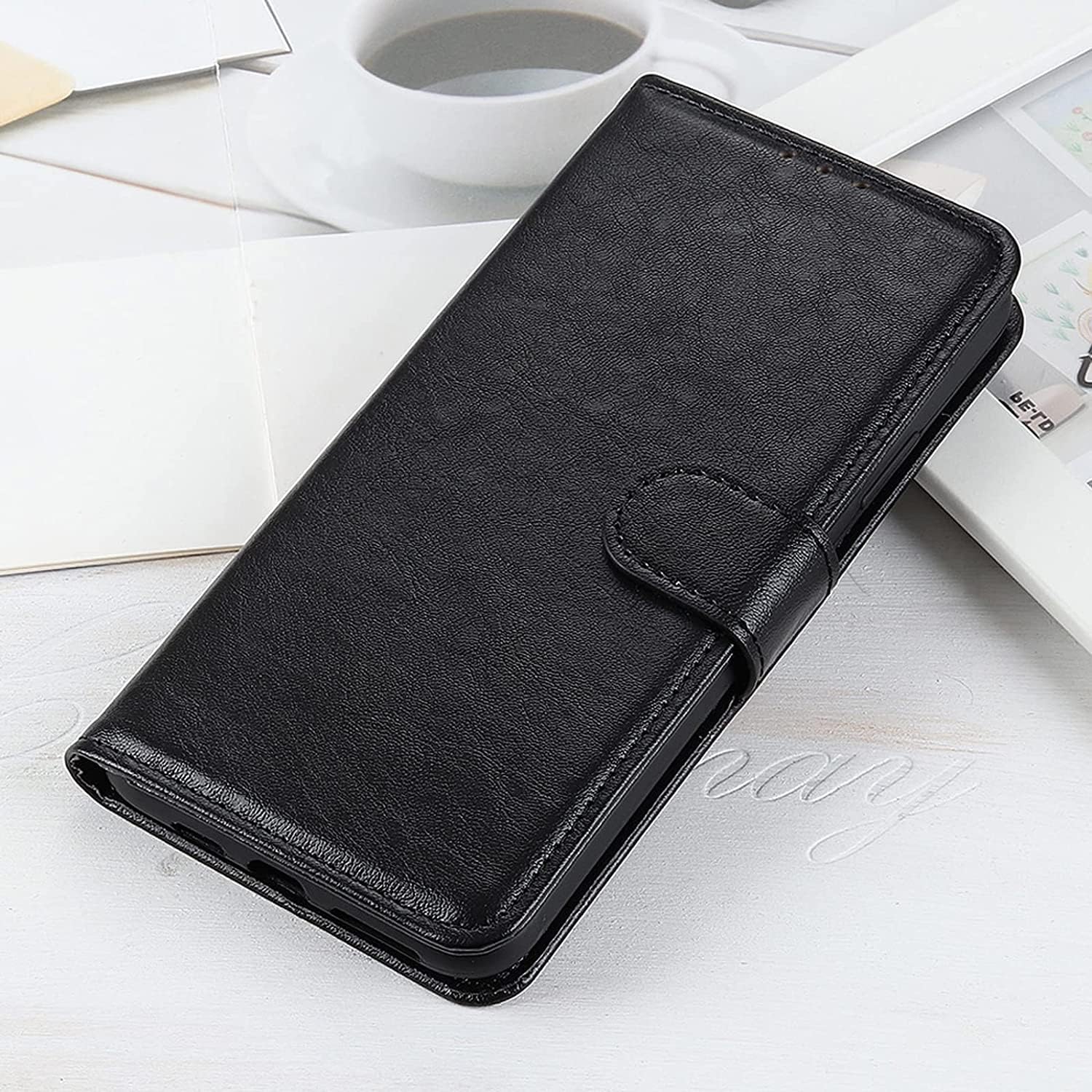 Wallet Case for iPhone 14/14 Plus/14 Pro/14 Pro Max, Vintage Leather Flip Cell Phone Cover for Men Women Card Holder Kickstand Magnetic Adsorption TPU Shell (Color : Black, Size : 14)
