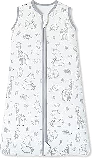 Chilsuessy Baby Schlafsack Super Weich Baby Ganzjahresschlafsack 2.5 Tog Babyschlafsack Neugeborene Winterschlafsack, 2.5 Tog/Cute Tiere, 67cm/0-6 Monate