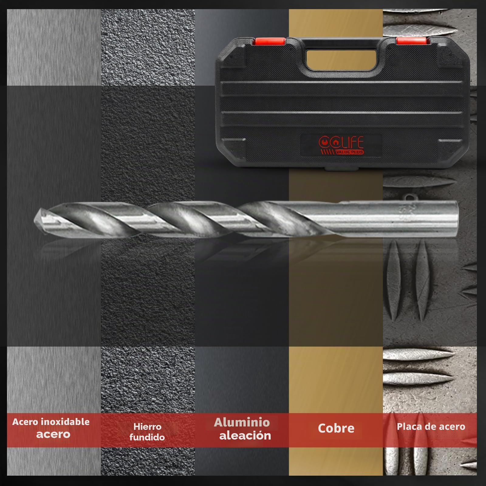 CCLIFE Juego de reparación de roscas, 150 piezas, HSS Helicoil Set con rosca M5, M6, M8, M10 y M13, juego de herramientas con almacenamiento portátil