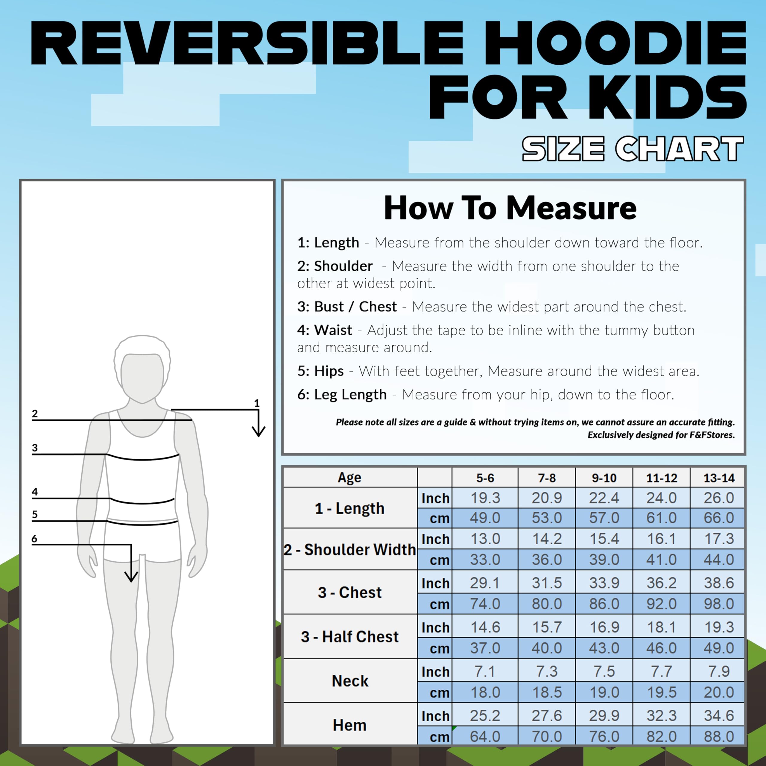 Minecraft Sudaderas con Capucha para Niños Sudadera Niño Reversible con Cremallera Ropa Niño Adolescente Gamer 5-14 Años