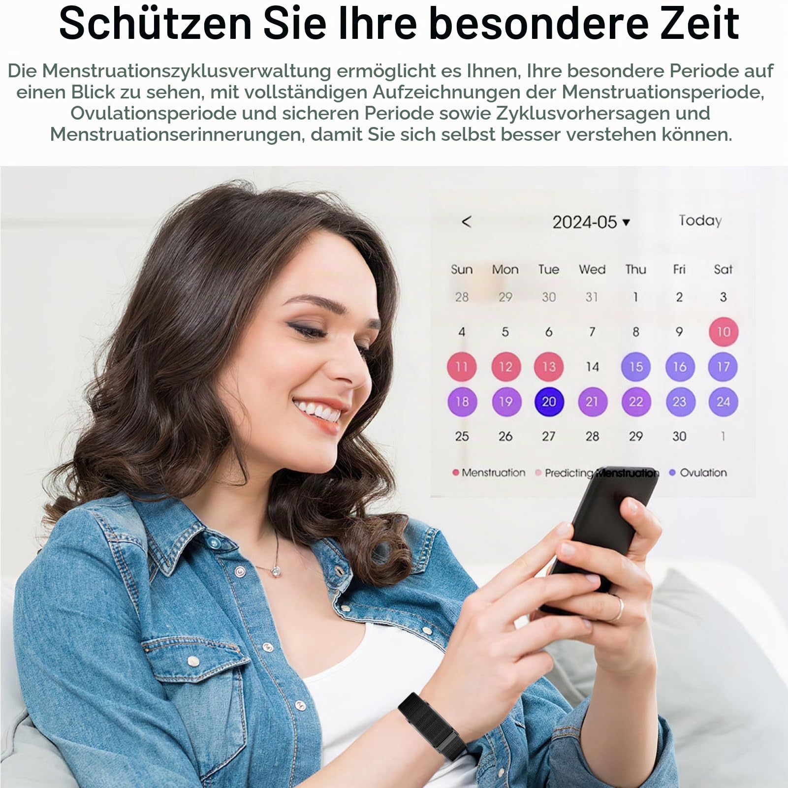 Denash Smart Health Wristband, Magnetisches Wearable Sport Fitness Tracker, Smart Armband mit Überwachung von Herzfrequenz, Schlaf, Blutsauerstoff, Mehr Als 120+ Sportmodi für Damen Herrn (Schwarz)