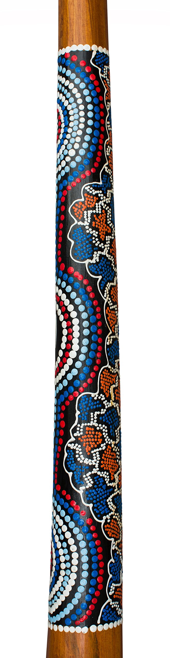 Didgeridoo 130cm - bois - avec peintures autochtones - didgeridoo pour débutants