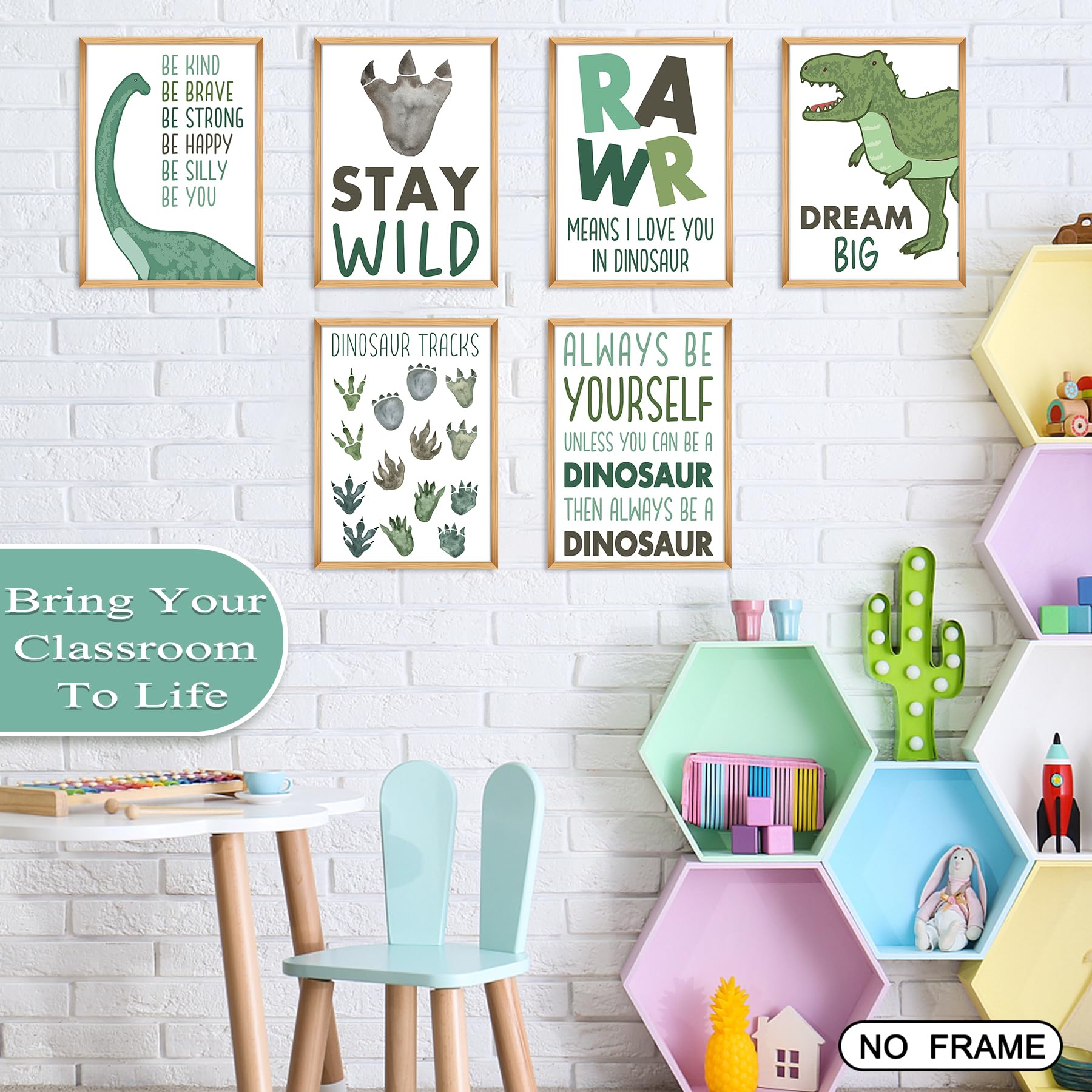 a4 Dinosaur Canvas Wall Art Print - Image 4