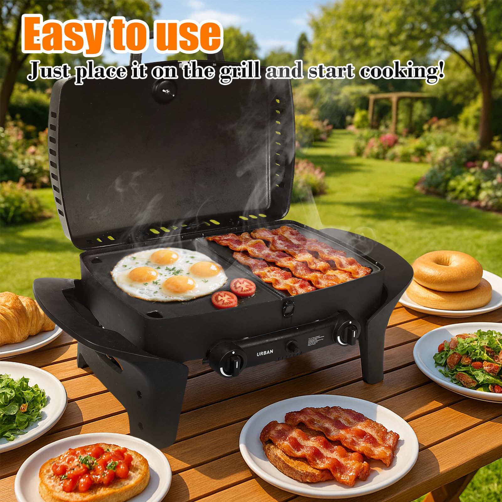 Denay 32 x 24c Gusseisen Grillplatte für Enders Urban, Urban Pro