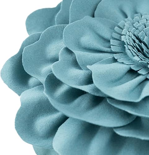 Miniatura 10 de JWH Funda de almohada hecha a mano con diseño de flores y rayas blancas, funda de almohada decorativa redonda estéreo para cama, sofá, dormitorio,