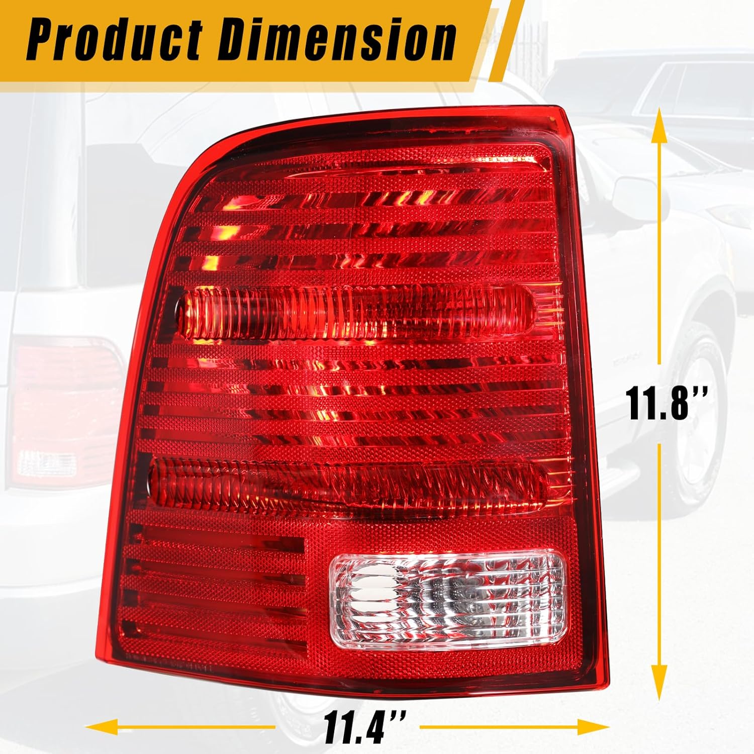 boine right passenger side tail light compatible with 2002 2003 2004 2005 ford explorer rear light brake lamps 1l2z13404-aa (right passenger side)
