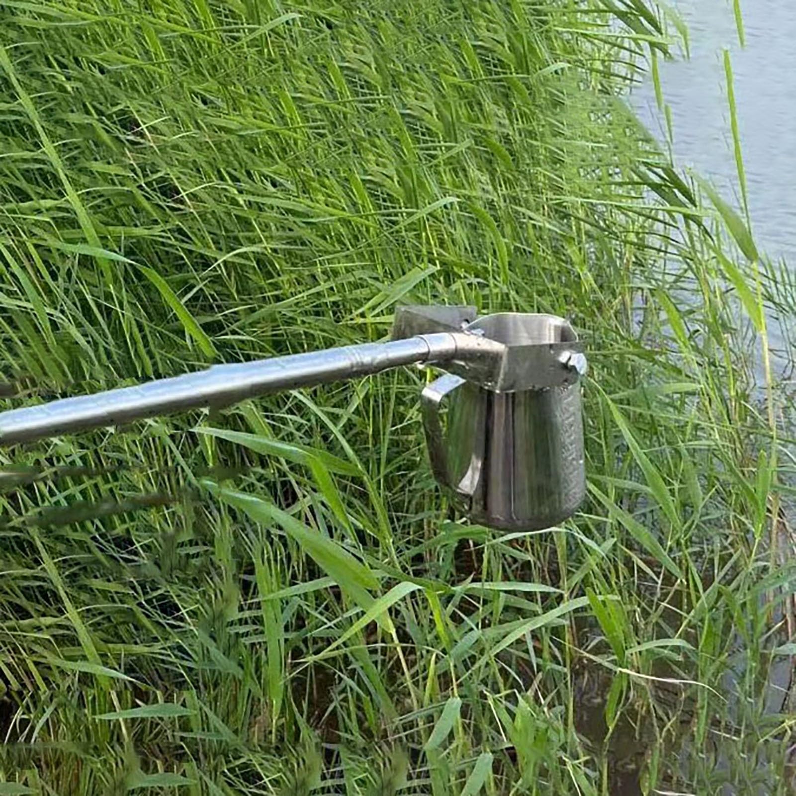 Varilla telescópica de toma de muestras de agua con vaso de precipitados, colector de líquidos de acero inoxidable para pruebas ambientales y uso en laboratorio