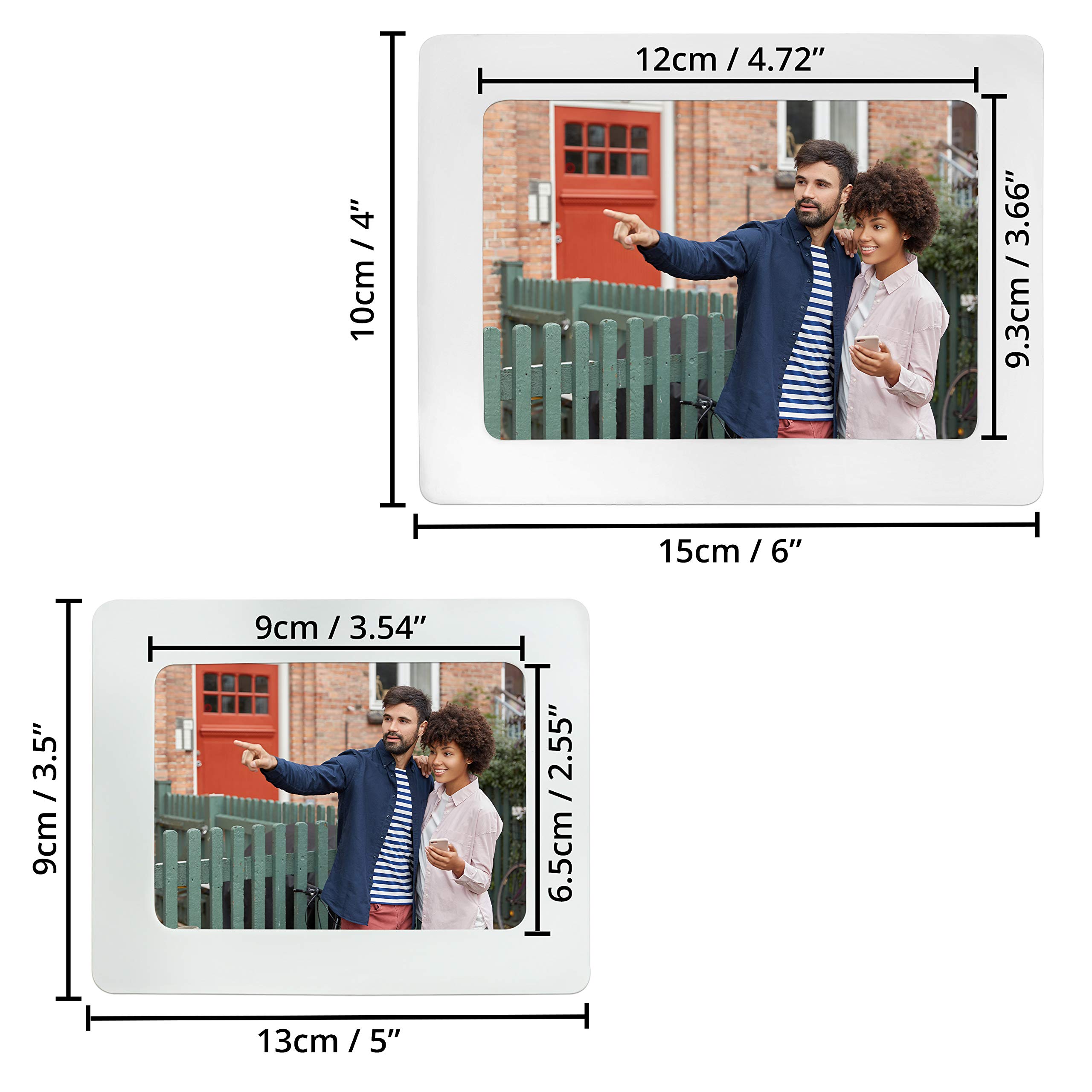 Shot2go - Confezione da 10 tasche magnetiche per foto, 15 x 7 cm