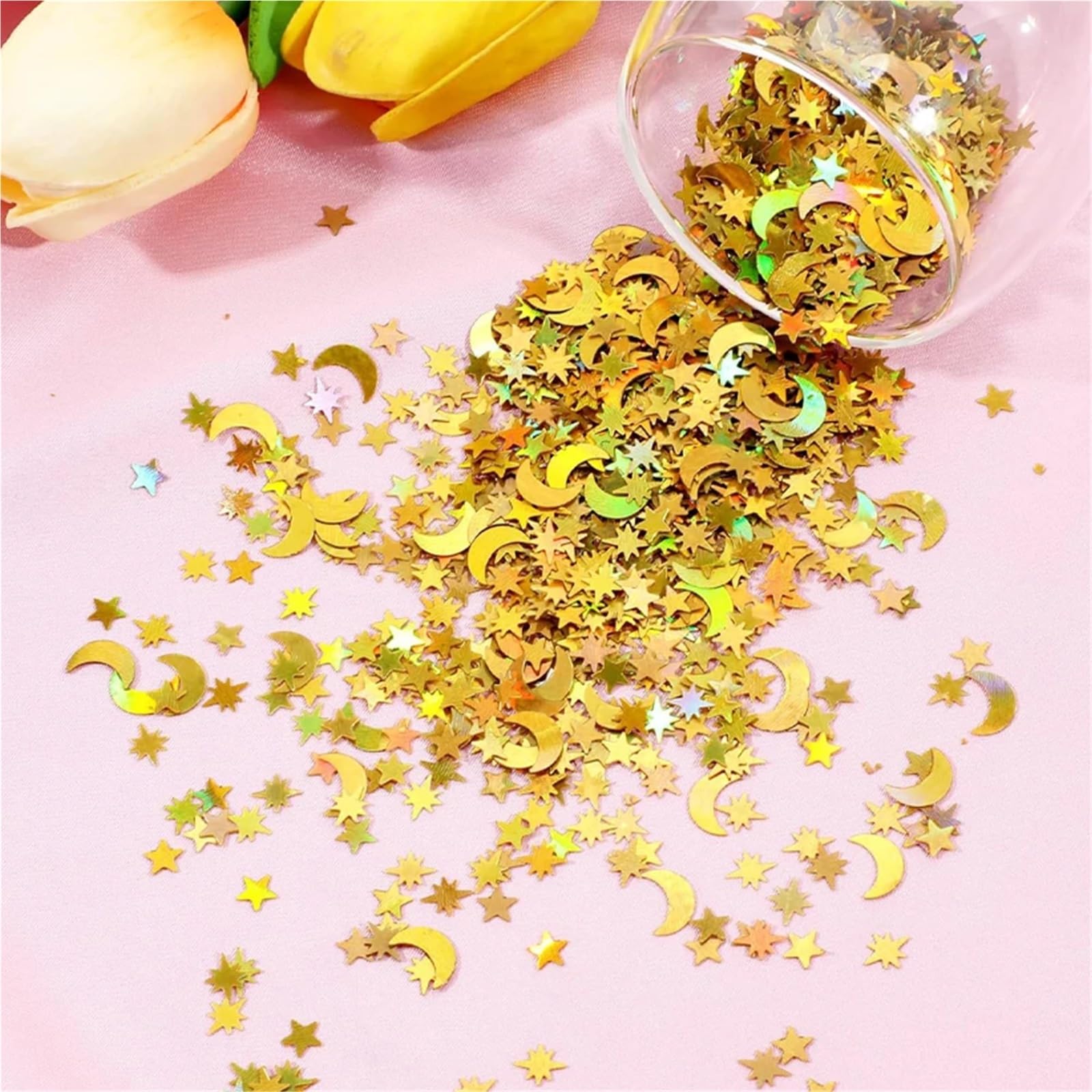 Konfetti 10 Beutel Mond Sterne Konfetti Pailletten Geburtstag Supplies Hochzeit Überwurf Festival Ramadhan Party Dekoration
