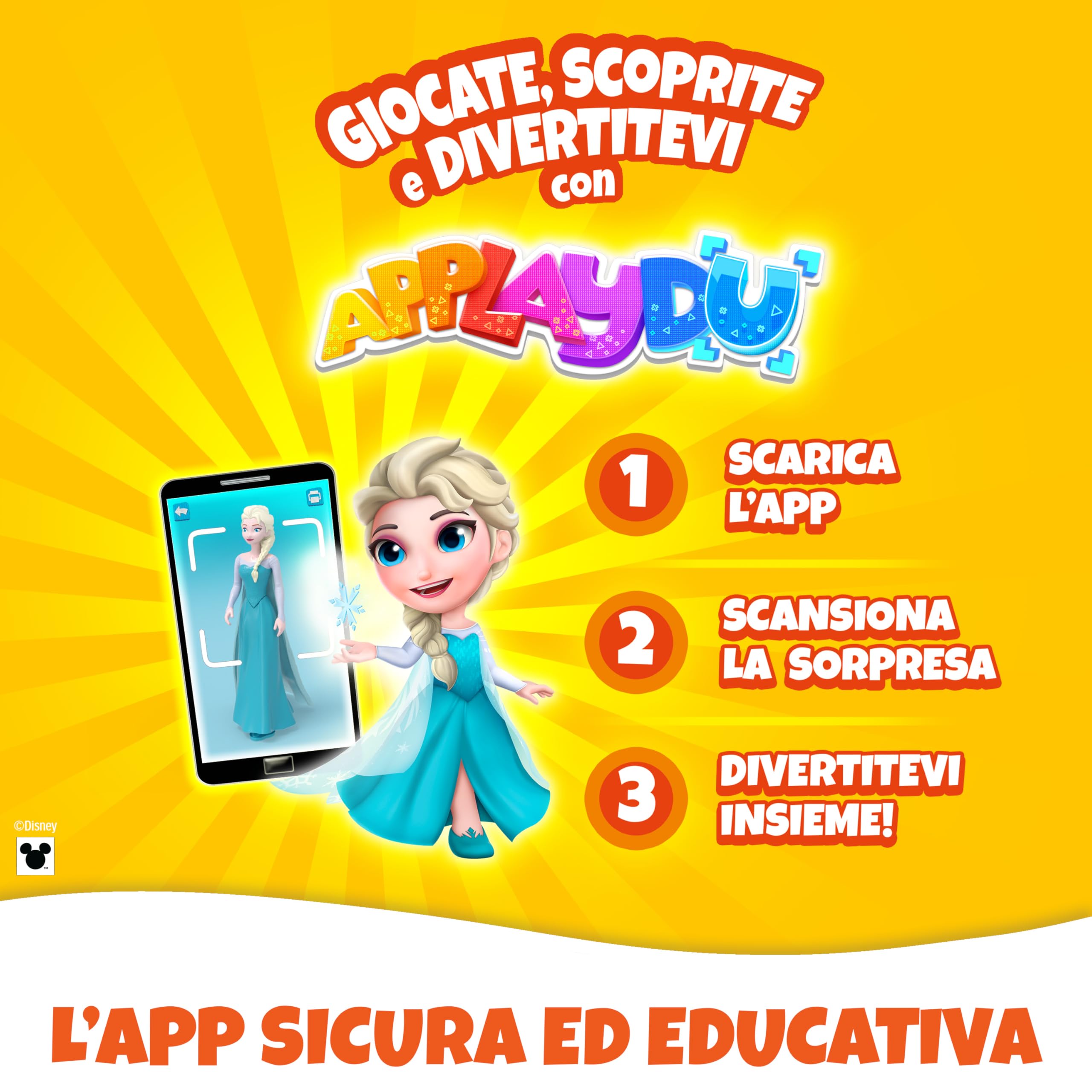 Kinder GranSorpresa Maxi Disney Frozen, Uovo di Pasqua Kinder 2026 di Finissimo Cioccolato al Latte con Sorpresa Disney Frozen, 220 g