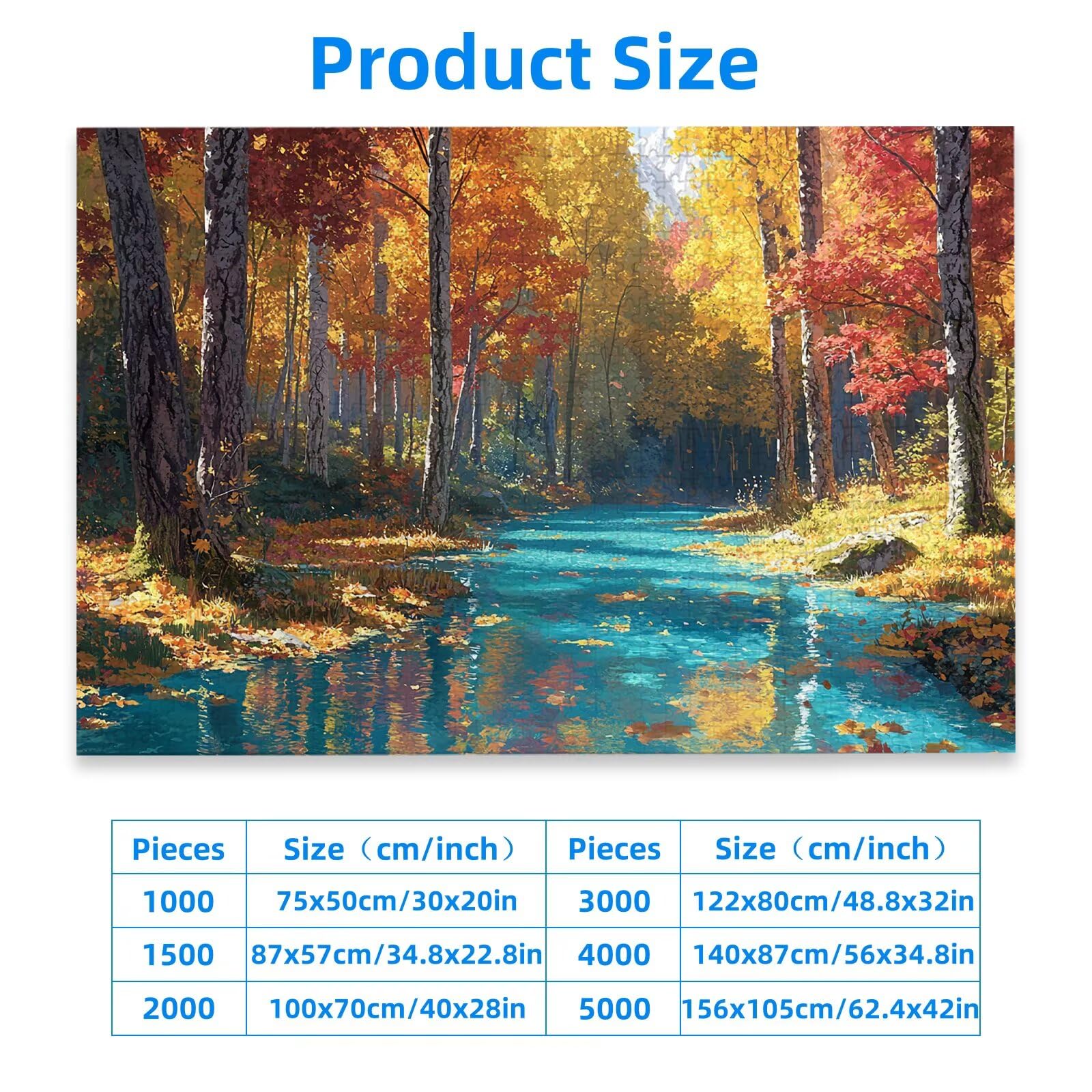 Jesienne puzzle 1000 sztuk, puzzle krajobrazowe 1000 sztuk dla dorosłych i nastolatków, drewniane puzzle z wykwintnym opakowaniem, rodzinne gry edukacyjne, dekoracje domu, prezent dla dorosłych-3489