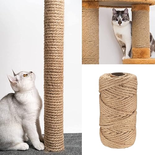 Miniatura 5 de Cuerda de yute de 0.118 in, cuerda de yute de 656 pies656.2 ft, cuerda de cáñamo natural, cuerda de sisal de yute resistente para manualidades,