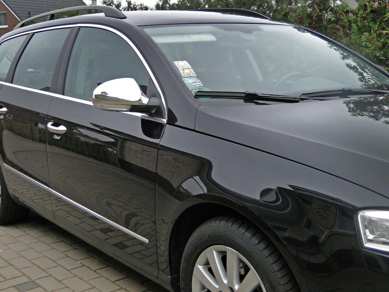 Prawidłowe chromowane obudowy lusterek do VW PASSAT B6 | 3C | 2005-2010 Stal nierdzewna 2 zestaw Zewnętrzne pokrywy lusterek