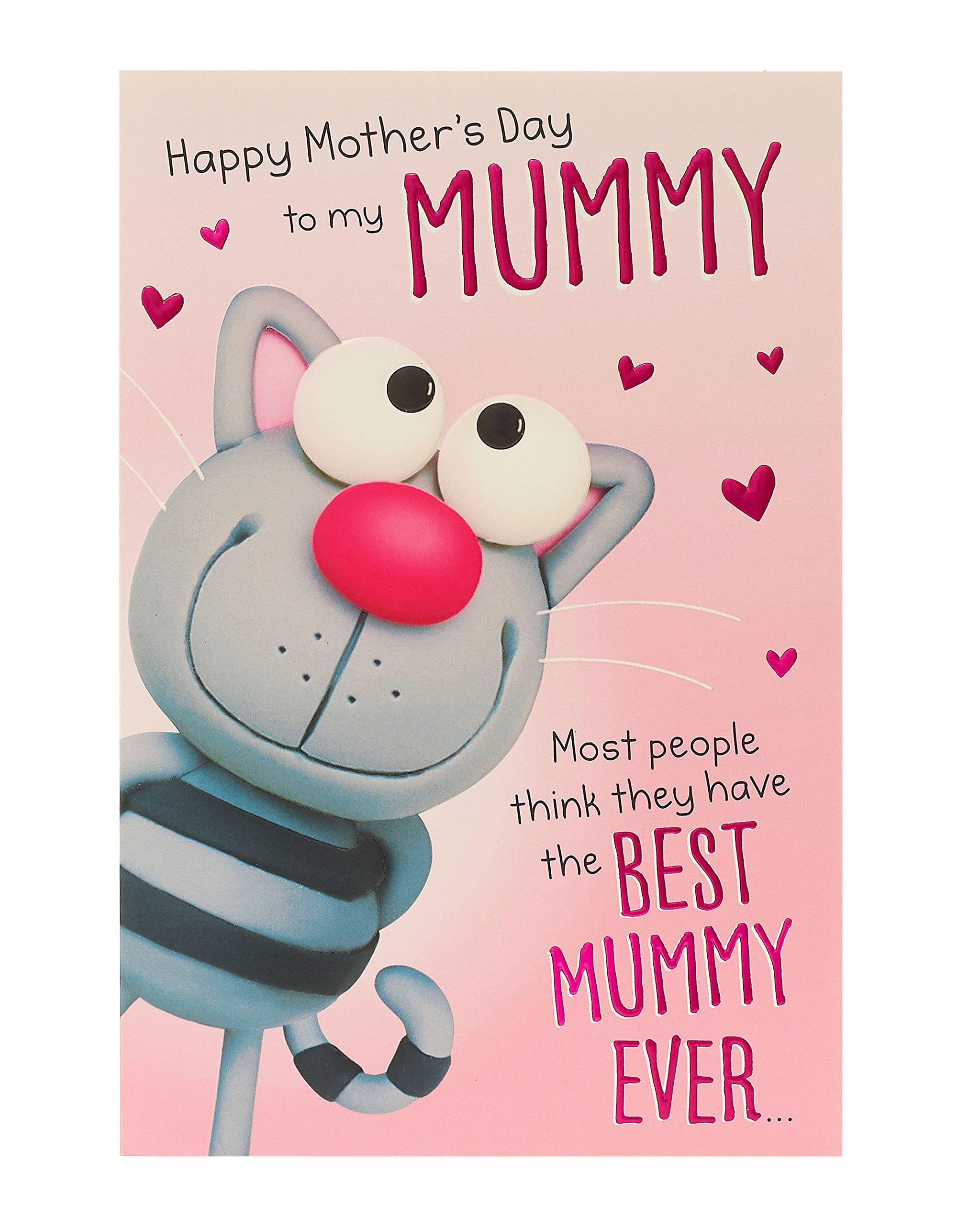 Cute Best Mummy Ever Cat Mother's Day Card Mothers Day Greeting Cards