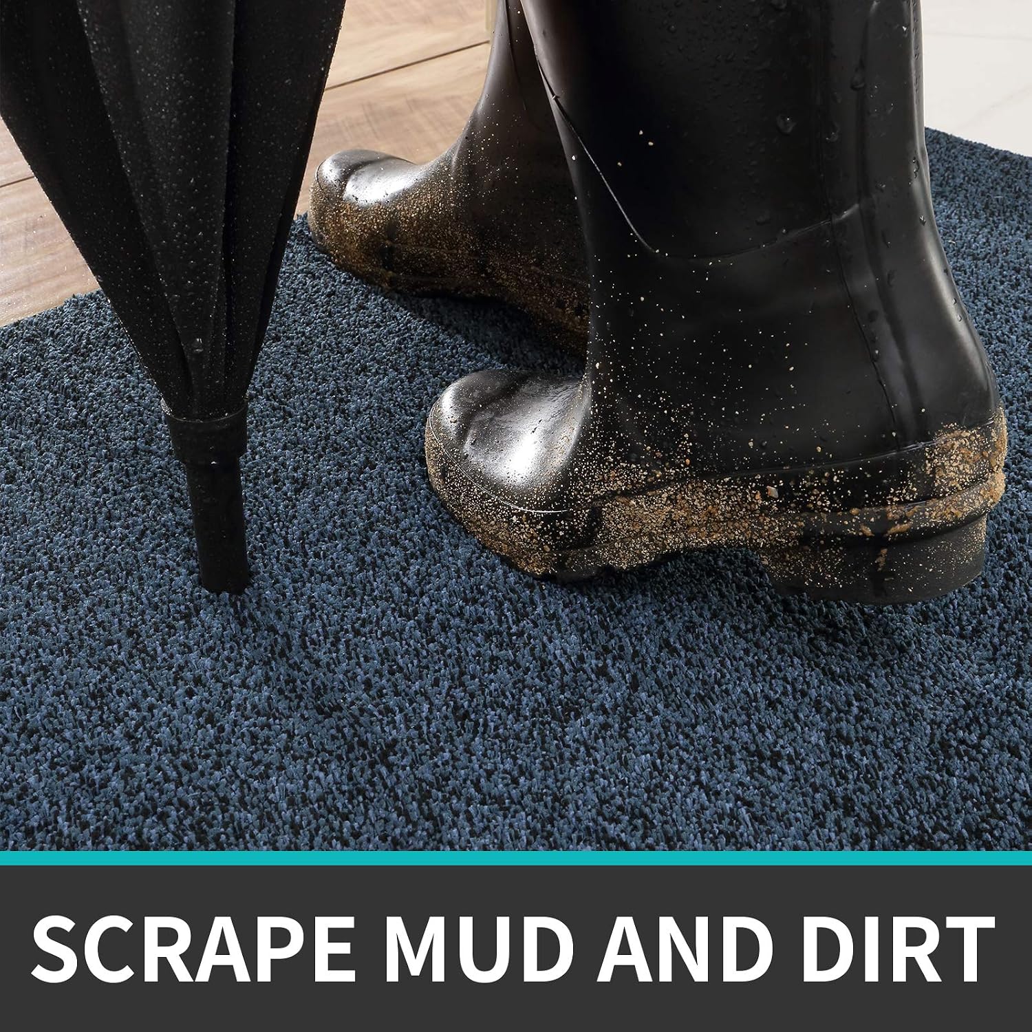 DEXI Dirt Trapper Door Mat Indoor, Non-slip Doormats Inside, Machine Washable - Image 3