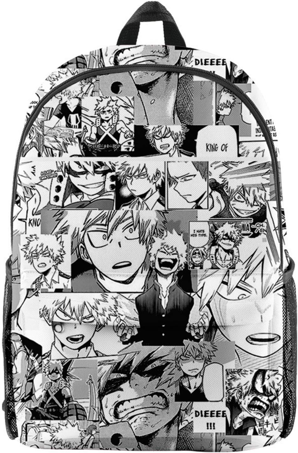 ZhongkaihuaMy Hero Academia Backpack 3D Bakugou Katsuki Cosplay Backpack Rucksack Midoriya Izuku School Bags Students Computer Bag Casual Daypacks for Outdoor Travel Office