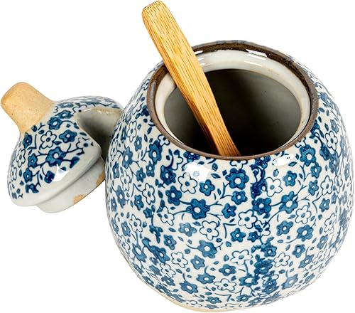 Miniatura 8 de Creative Co-Op Azúcar y crema de gres pintada a mano (juego de 2 piezas)