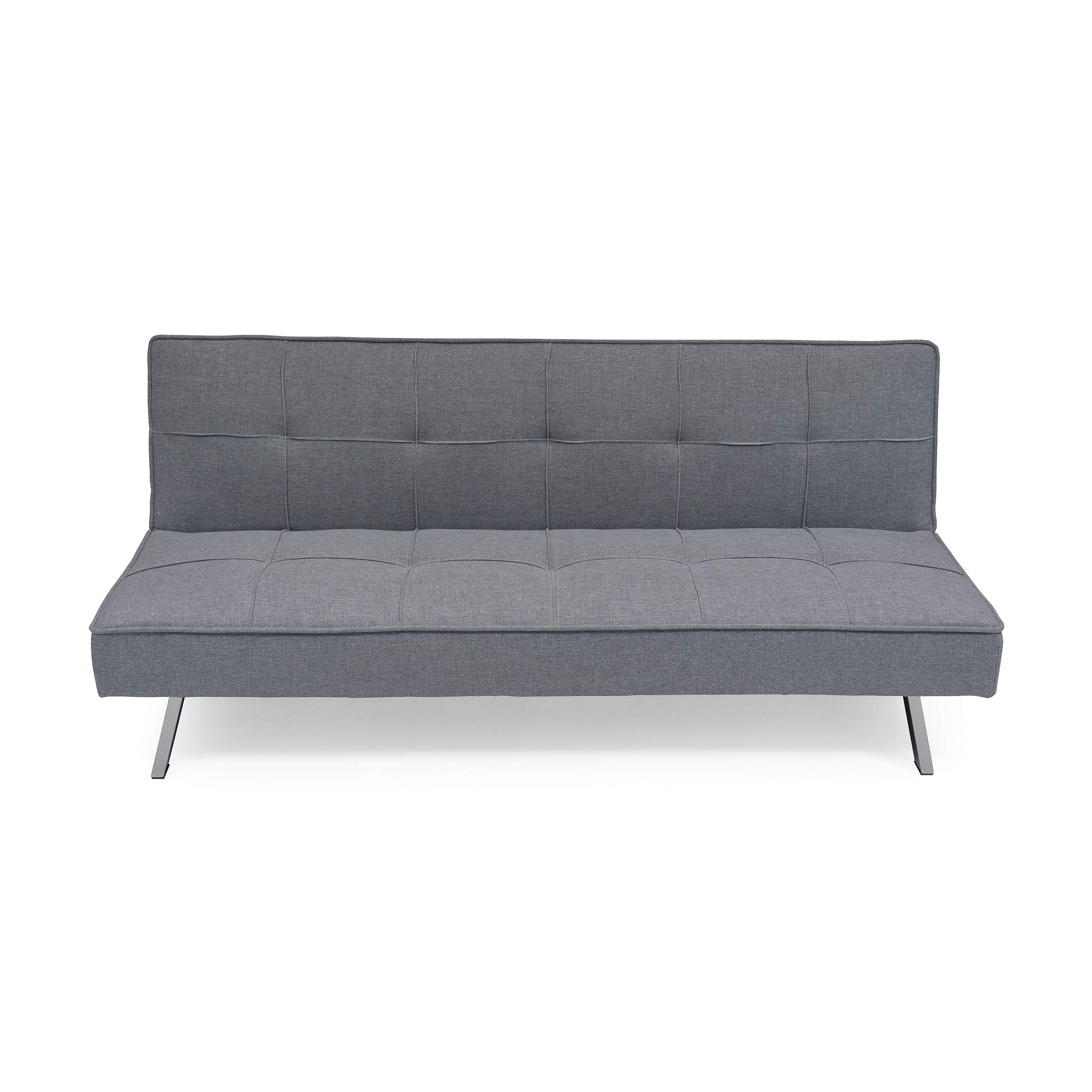 Homely - Sofá Cama KOHTAO | 3 Plazas | Sofa Cama Moderno | Apertura Clic Clac | Sofá Acolchado Cómodo | Sofa de Salón 3 Plazas | Mueble Convertible | 176 cm | Color: Tapizado Tela Gris