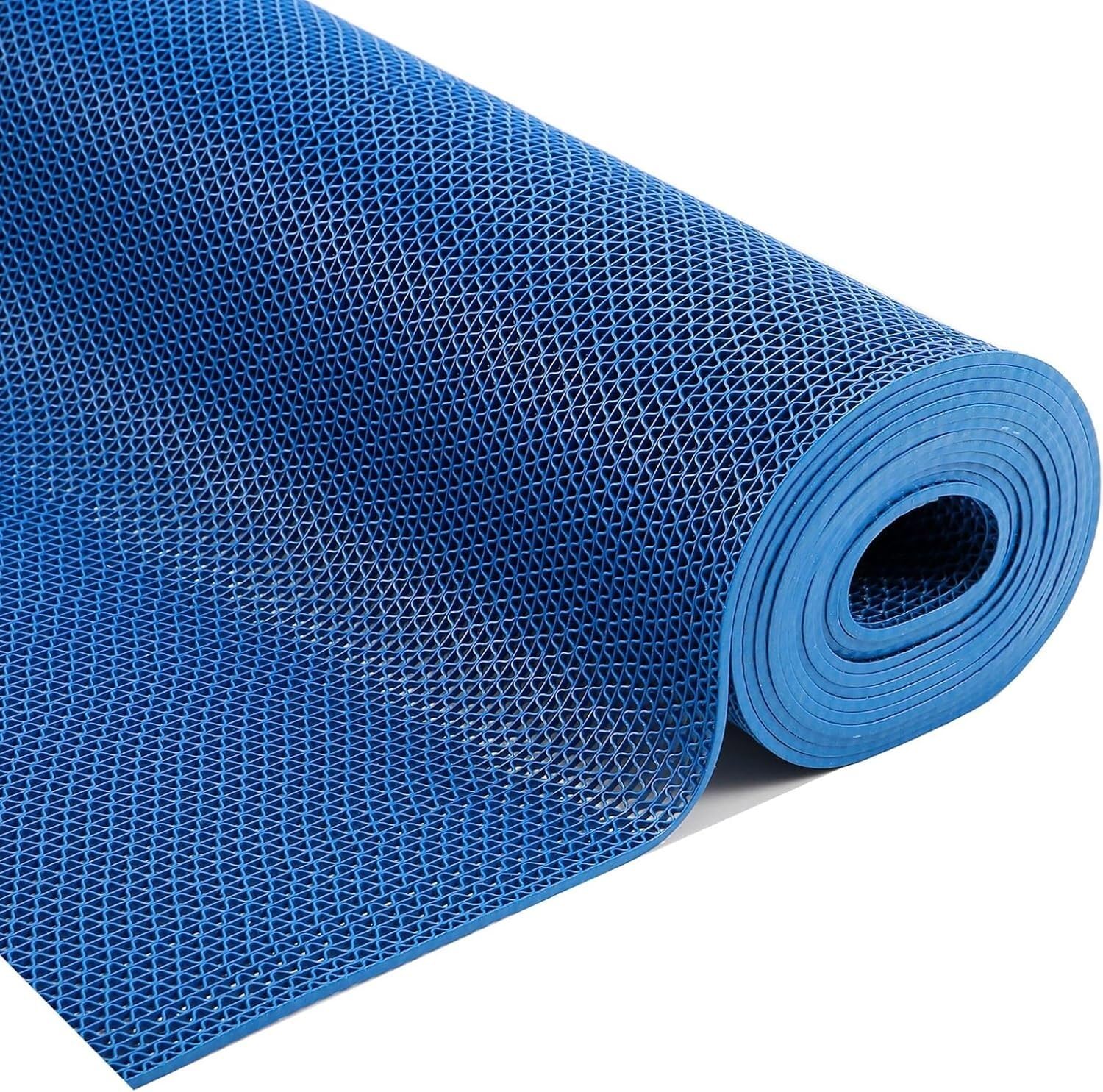 Hpthly Blue Drainage Non-Slip Mat Pvc Floor Mat 5Mm Thick, Commercial Wet Area Drainage Mat For Bathroom, Swimming Pool,-120X300cm