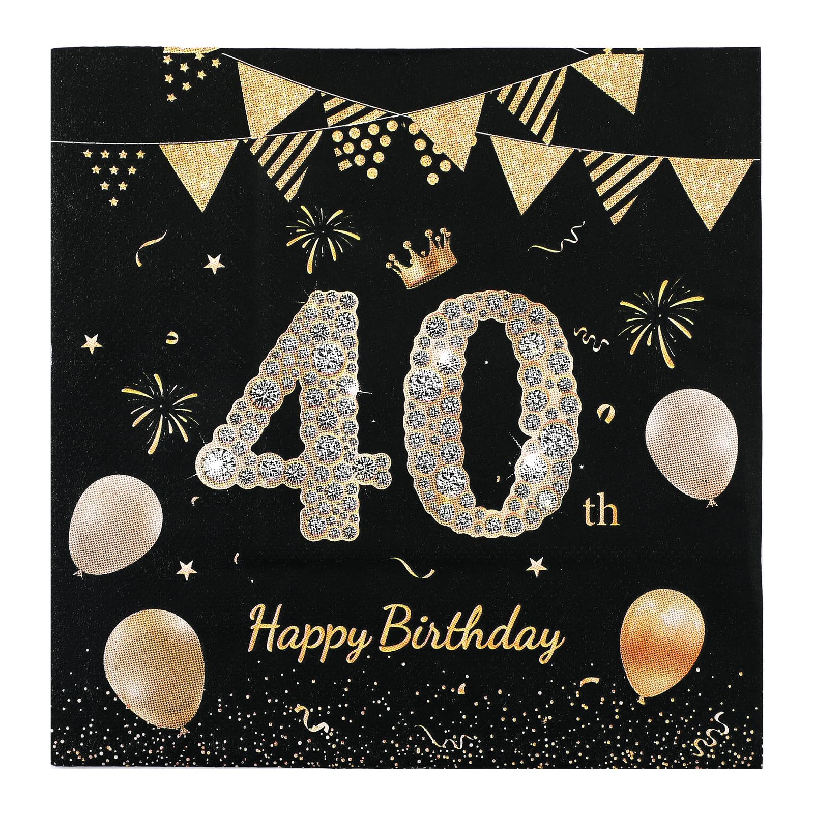Servietten Geburtstag,40 Stück Happy Birthday Servietten,Geburtstagsservietten, Deko Geburtstag Papierservietten für Junge mädchen Party Tischdeko