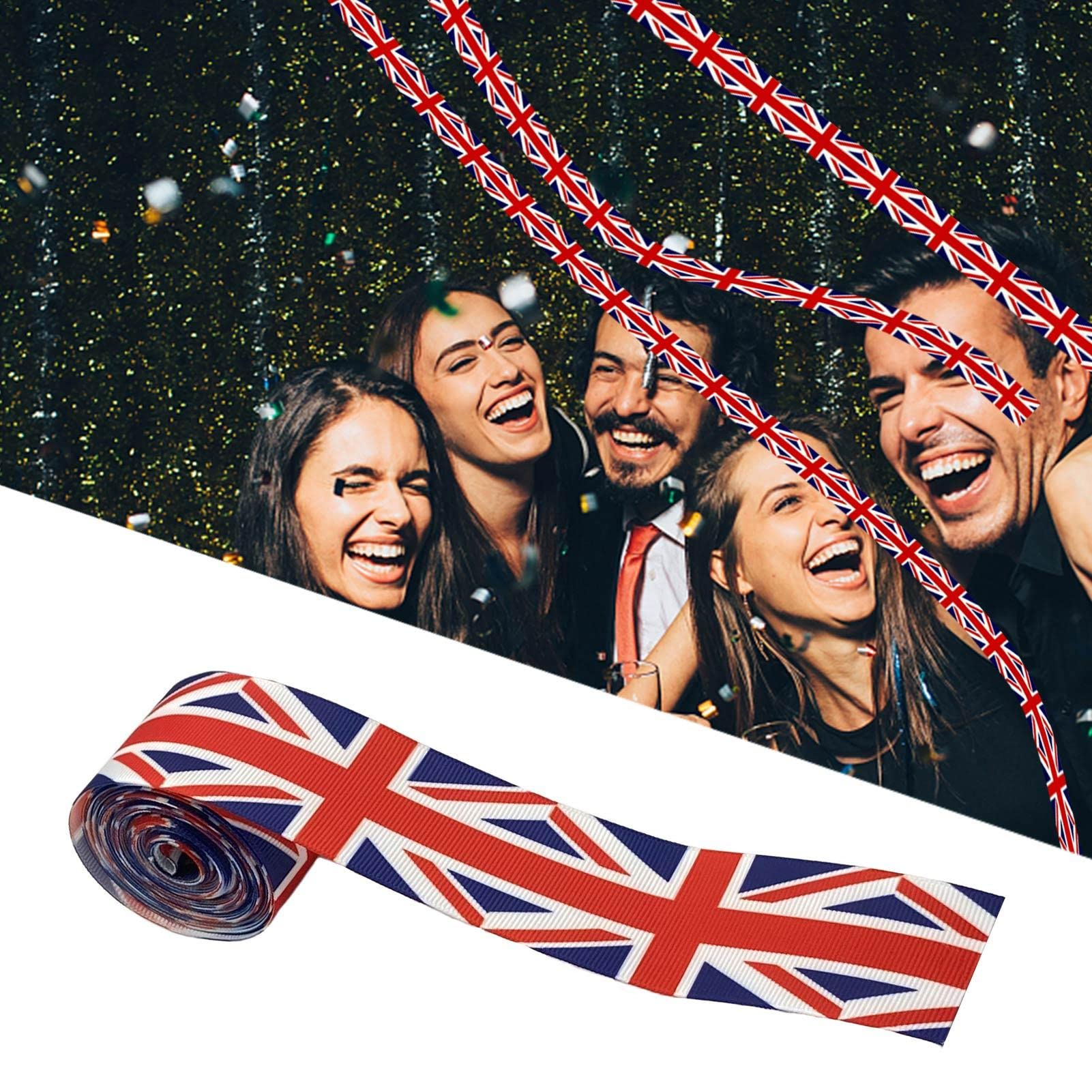 Amazon.co.jp: イギリス国旗リボン, ユニオンジャックイギリスリボン 