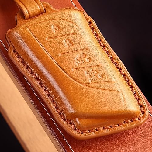 Miniatura 10 de EASYANT Funda de cuero para llavero de automóvil para Lexus ES RX 2021-2023 compatible con el nuevo Lexus LS NX, color negro