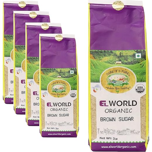 Elworld Agro & Organic Food Products Brown Sugar 900GM (Pack Of 5)