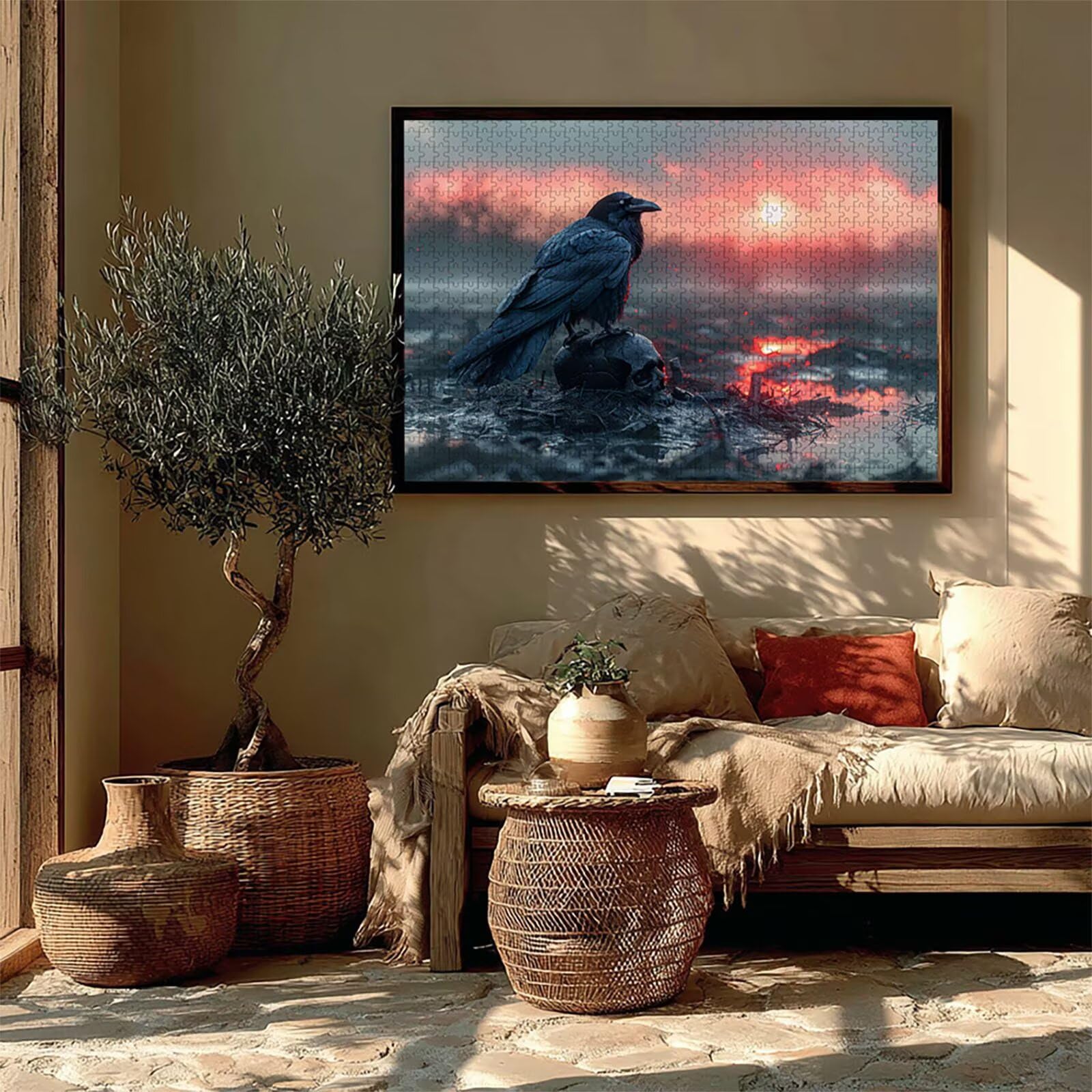 Drewniane puzzle z ptakami, 142 x 86 cm, zachód słońca, 4000 sztuk, dla dorosłych, z pudełkiem, łatwe do odróżnienia, edukacyjna wymagająca gra, letnia dekoracja, piękne prezenty, N-7571