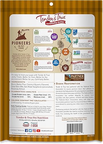 Miniatura 2 de Tender & True Golosina de cecina de bisonte, bolsa de 4 onzas