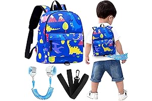 Accmor Toddler Harness Backpack in Dinosaur Design, Enhancing Safety with Anti Lost Wrist Link