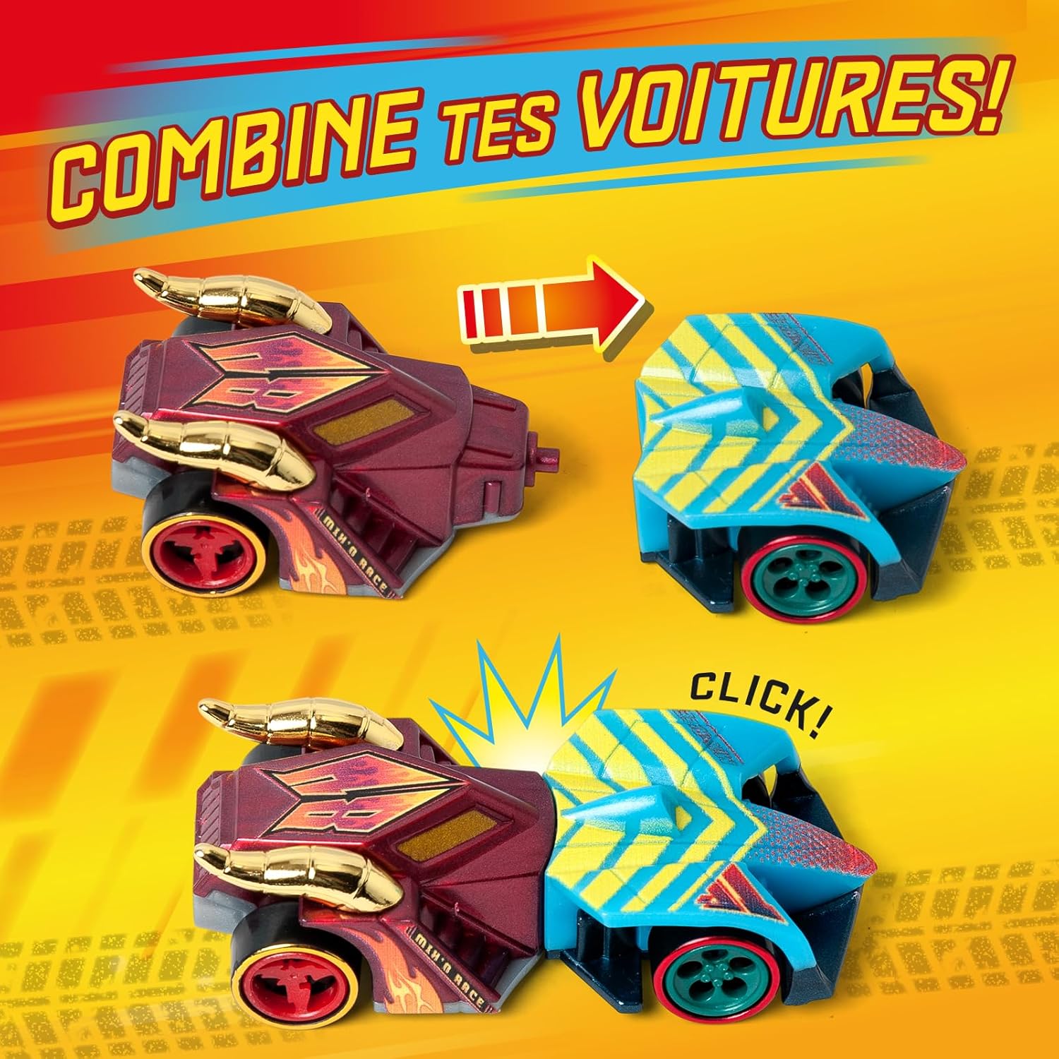 T-Racers Mix 'N Race – Collection of 10 Collectible Cars Each Car Can Be Customised by Changing, Front, Rear or Wheels