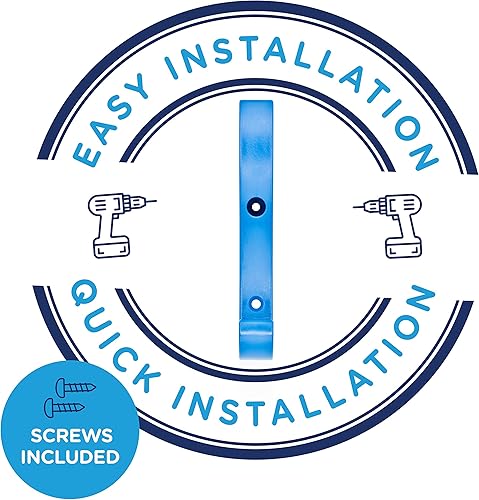 Miniatura 7 de Toughook Ganchos resistentes para colgar abrigos, chaquetas, mochilas, sombreros de béisbol, ganchos de color arcoíris montados en la pared para