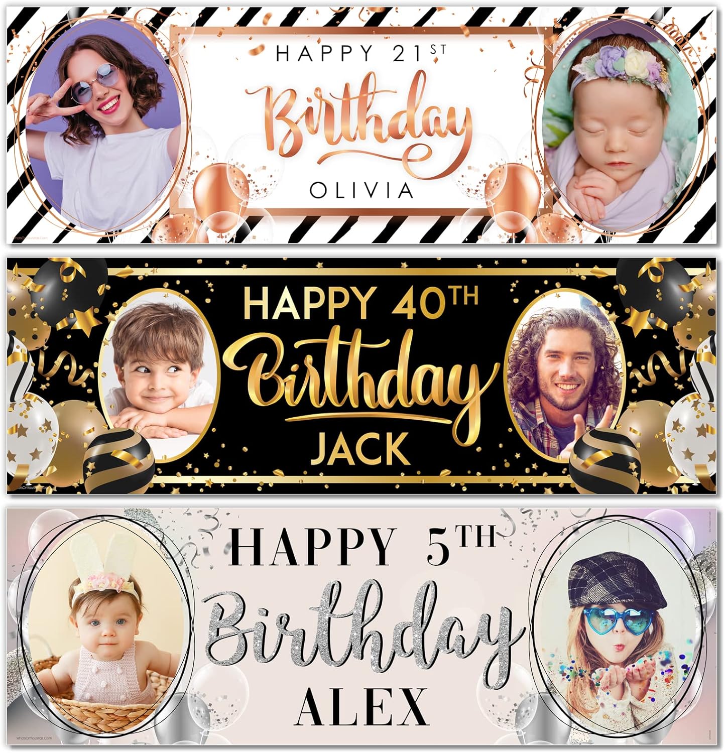 1 x 6FT Large Banner Personalised Photo Happy Birthday Banner Birthday Decorations Happy 1 x 6FT Large Banner Personalised Photo Happy Birthday Banner Birthday Decorations Happy