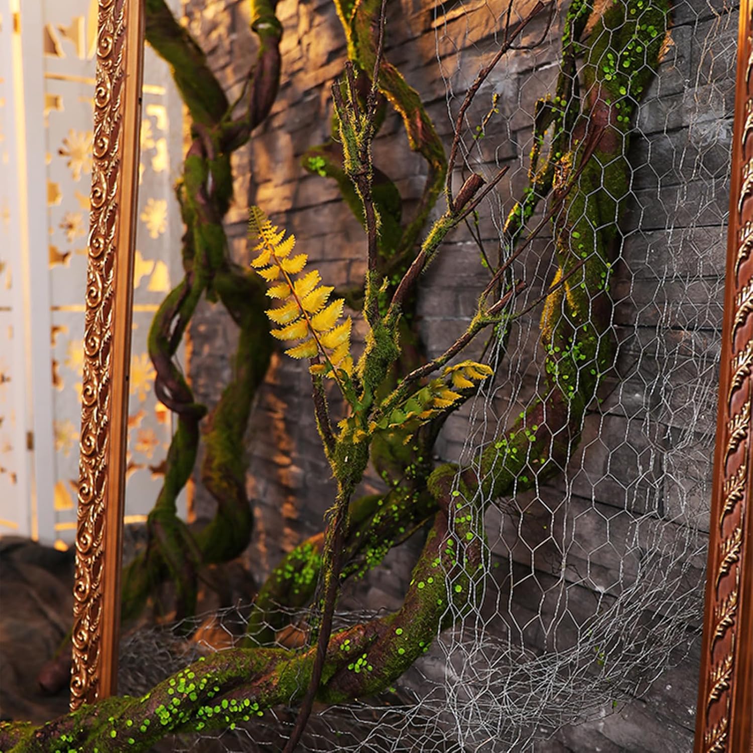 2pcs 40 inch Bendable Artificial Tree Cherry Blossom Branches Vines Twigs Limb Trunk Silk Moss Green Plants For Minimalist Decor Wall Hanging Vase Flower Arrangement Room Halloween Decoration - Image 8