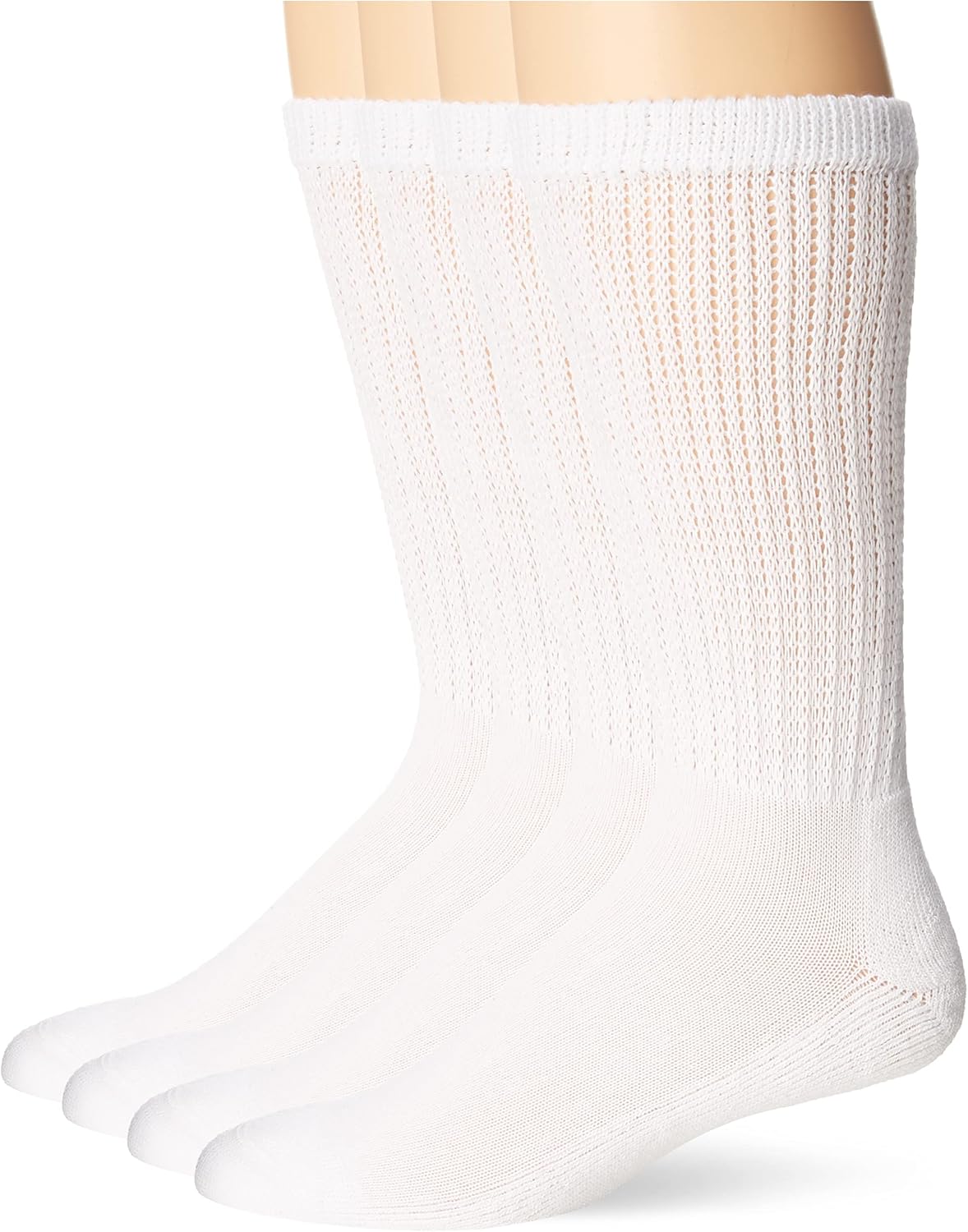 MediPeds Men's Crew Socks (4-Pairs)